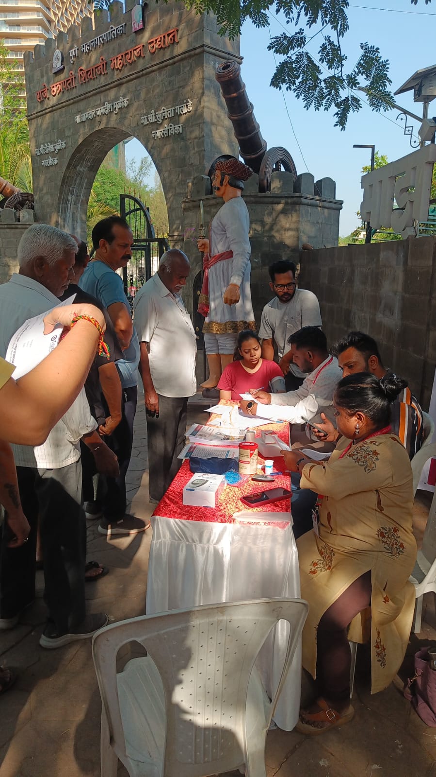 Wadagon sheri garden health camp pune
